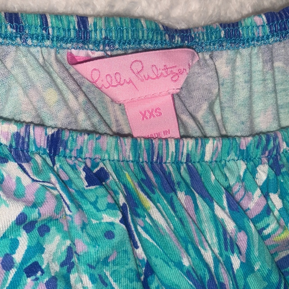Lilly Pulitzer Lana Romper XXS Tortuga Time EUC Off Shoulder - Picture 8 of 14